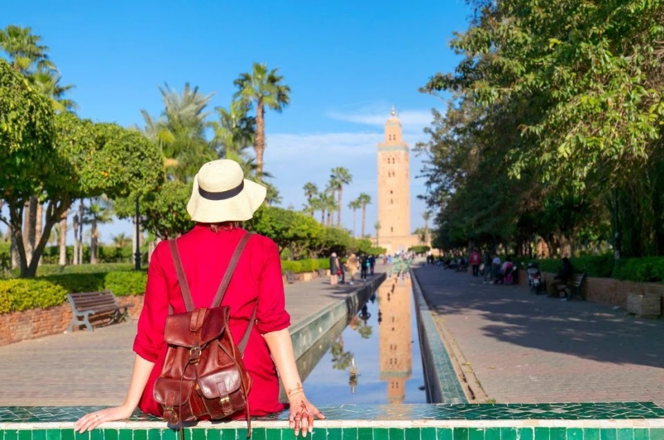 Koutoubia Mosque minaret in Marrakech