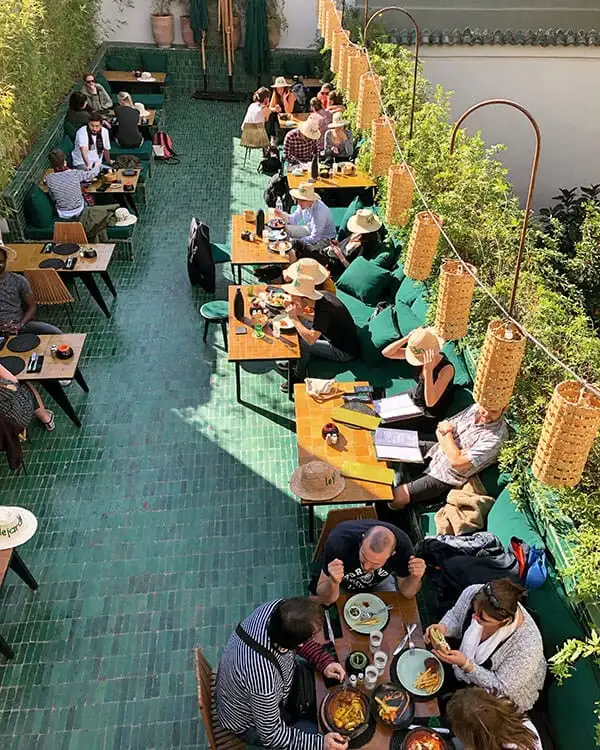 Dîner au restaurant Le Jardin dans la médina de Marrakech